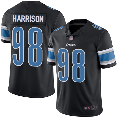 Detroit Lions Limited Black Men Damon Harrison Jersey NFL Football #98 Rush Vapor Untouchable->detroit lions->NFL Jersey